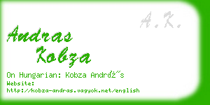 andras kobza business card